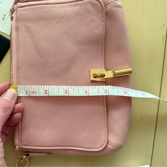 Elizabeth and James Pink Leather Crossbody - Picture 13 of 14